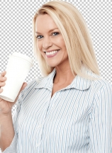 Woman holding cup