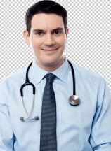 Smiling physician