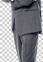 Smiling arms crossed senior businessman