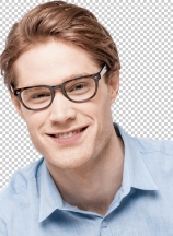 Stylish young man wearing a glasses