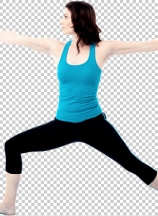 Young woman doing exercise