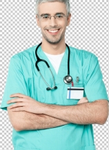 Smiling doctor with stethoscope