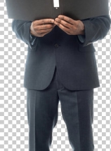 Smiling businessman with folder