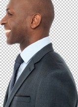 Smiling handsome african businessman