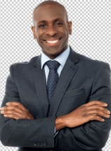 African businessman looking at camera