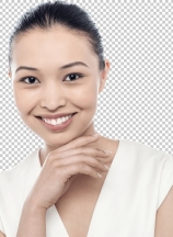 Portrait of beautiful woman smiling