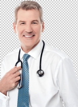 Smiling mature doctor