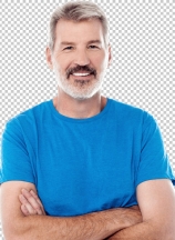 Casual man standing with his arms crossed