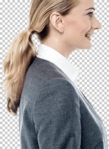 Business woman posing sideways